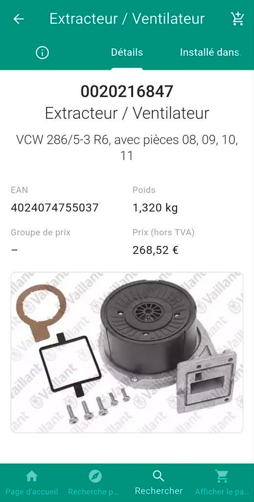 Ventilator Vaillant ecoTEC pure
(100% nieuw), Ophalen of Verzenden, Nieuw