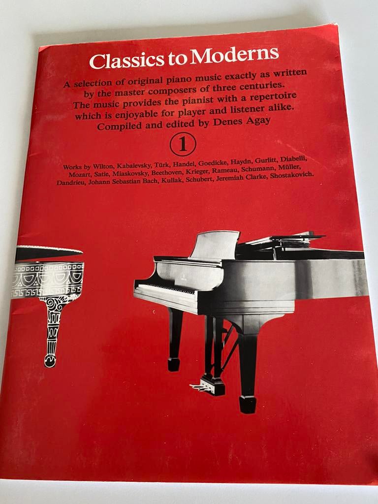 Classics to moderns 1, Ophalen of Verzenden, Zo goed als nieuw, Les of Cursus, Piano