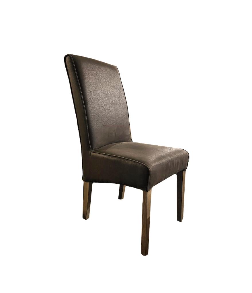 8 chaises de salle à manger Valentino à vendre !, Maison & Meubles, Chaises, Utilisé, Cinq, Six Chaises ou plus, Bois, Cuir, Brun