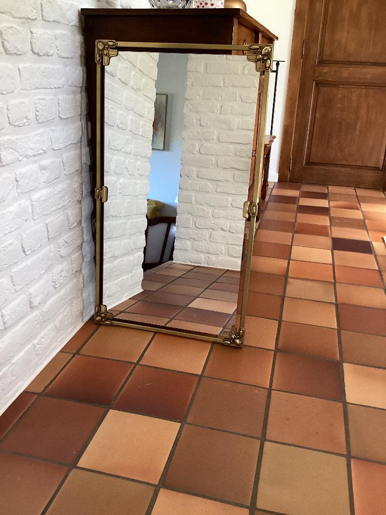 Oude vintage spiegel, Ophalen, Rechthoekig, 50 tot 100 cm, Minder dan 100 cm