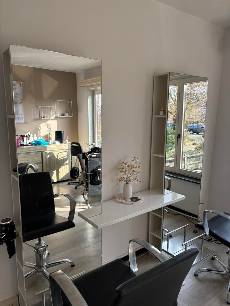 Mooie kapperspiegel/kaptafel, Ophalen