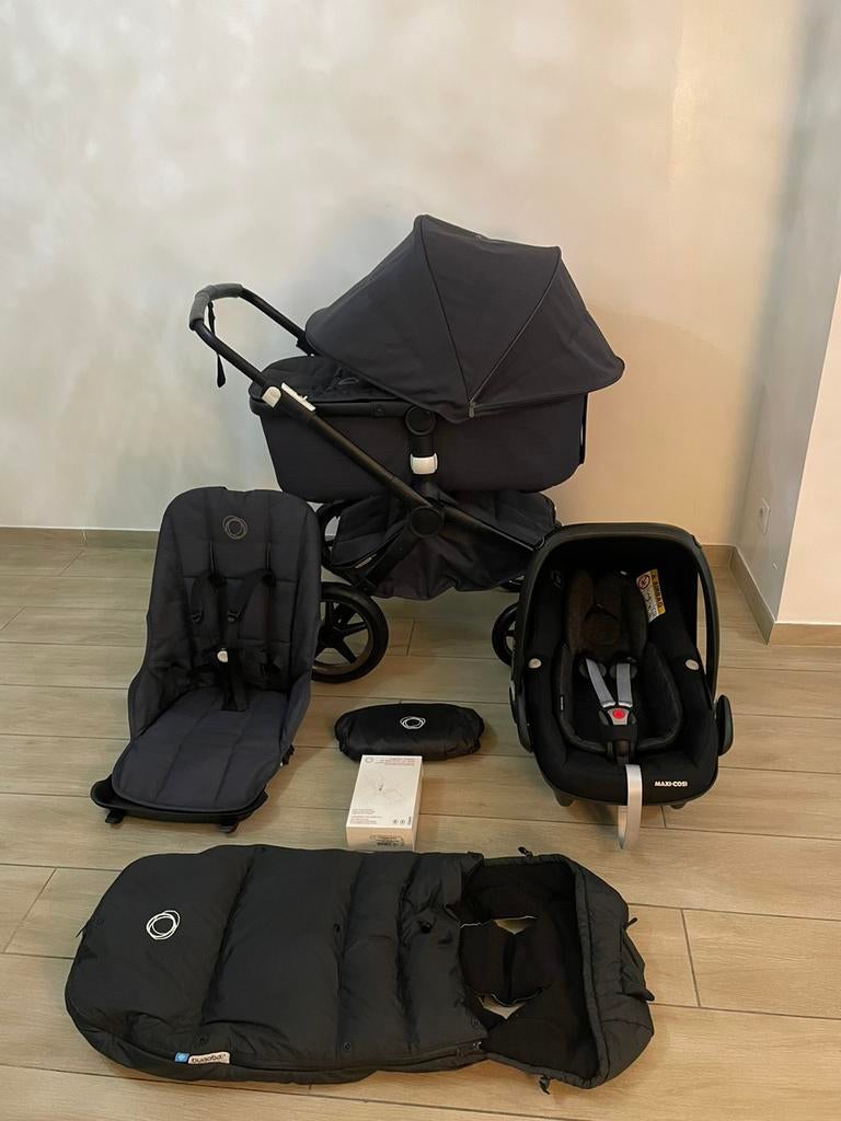 Bugaboo fox 3 3-en-1 Bugaboo Fox 3 Midnight Black, Enfants & Bébés, Enlèvement ou Envoi, Couverture pieds, Babygeluk, Comme neuf