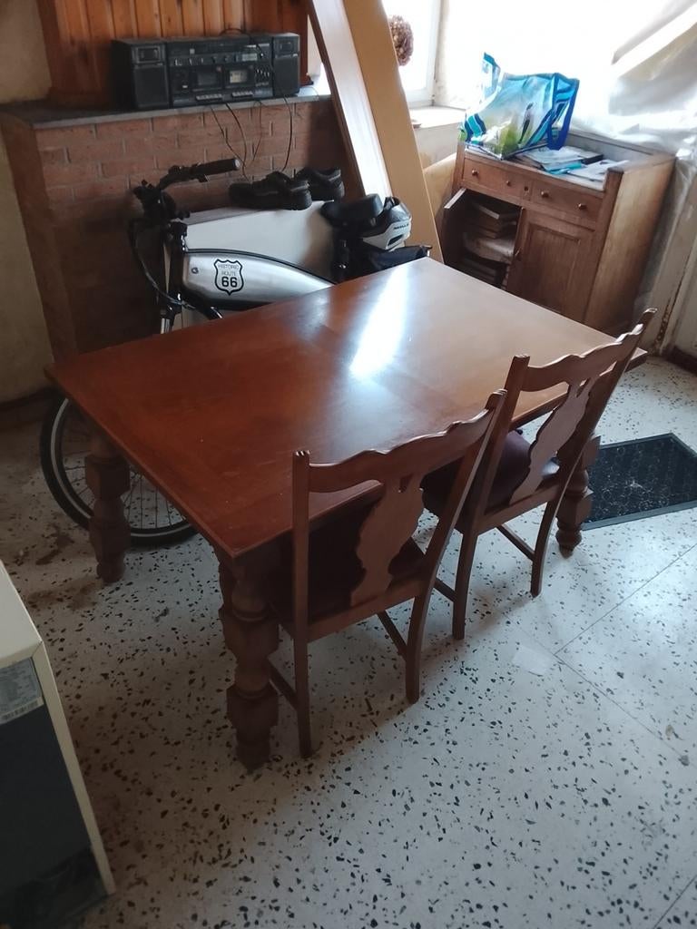 Table extensible+ 6 chaises, Maison & Meubles, Utilisé, Vintage, 4 à 6 chaises