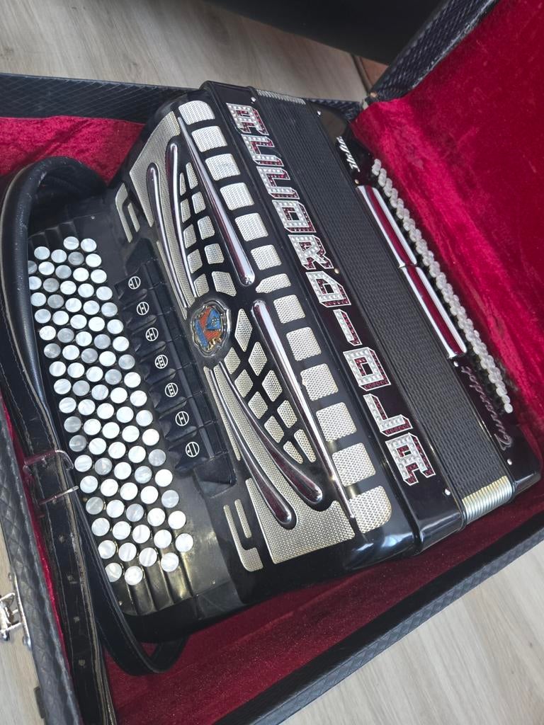 Accordiola 120 bas E grip, Muziek en Instrumenten, Accordeons, Ophalen, Accordiola, Met koffer