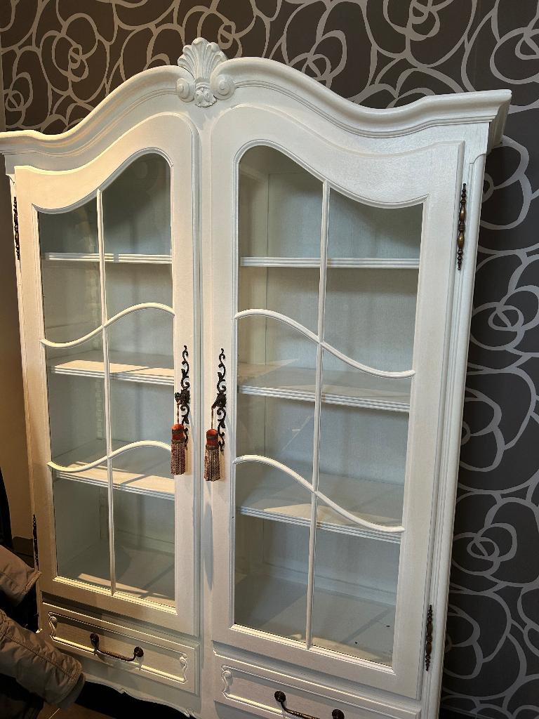 Witte geschilderde eiken kast, Antiek en Kunst, Antiek | Meubels | Kasten, Ophalen