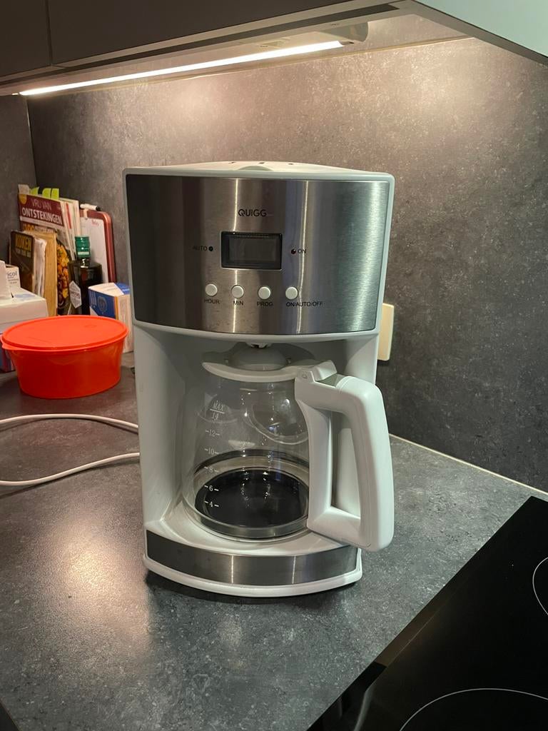 Quigg koffiezetapparaat met timer – 1,8L – zo goed als nieuw, Elektronische apparatuur, Koffiezetapparaten, Ophalen, Afneembaar waterreservoir