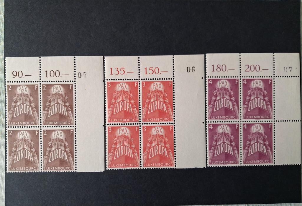 Luxemburg Europa-CEPT x4 postfris jaar 1957, Ophalen of Verzenden, Postfris, Europa