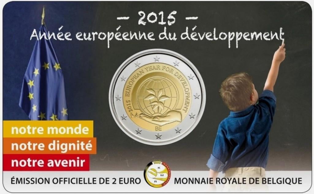 Coincard 2 euros Belgique 2015 Développement FRANÇAIS, Timbres & Monnaies, Enlèvement ou Envoi, Belgique, 2 euros