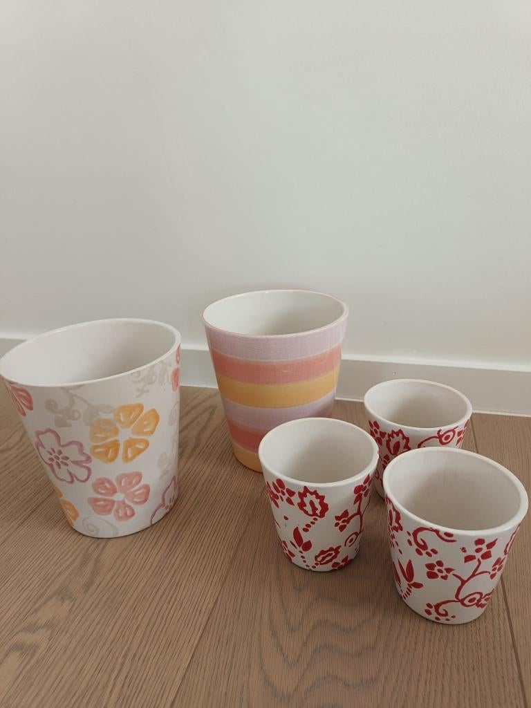 5 leuke bloempotten, Ophalen, Rond, Nieuw, Balkon