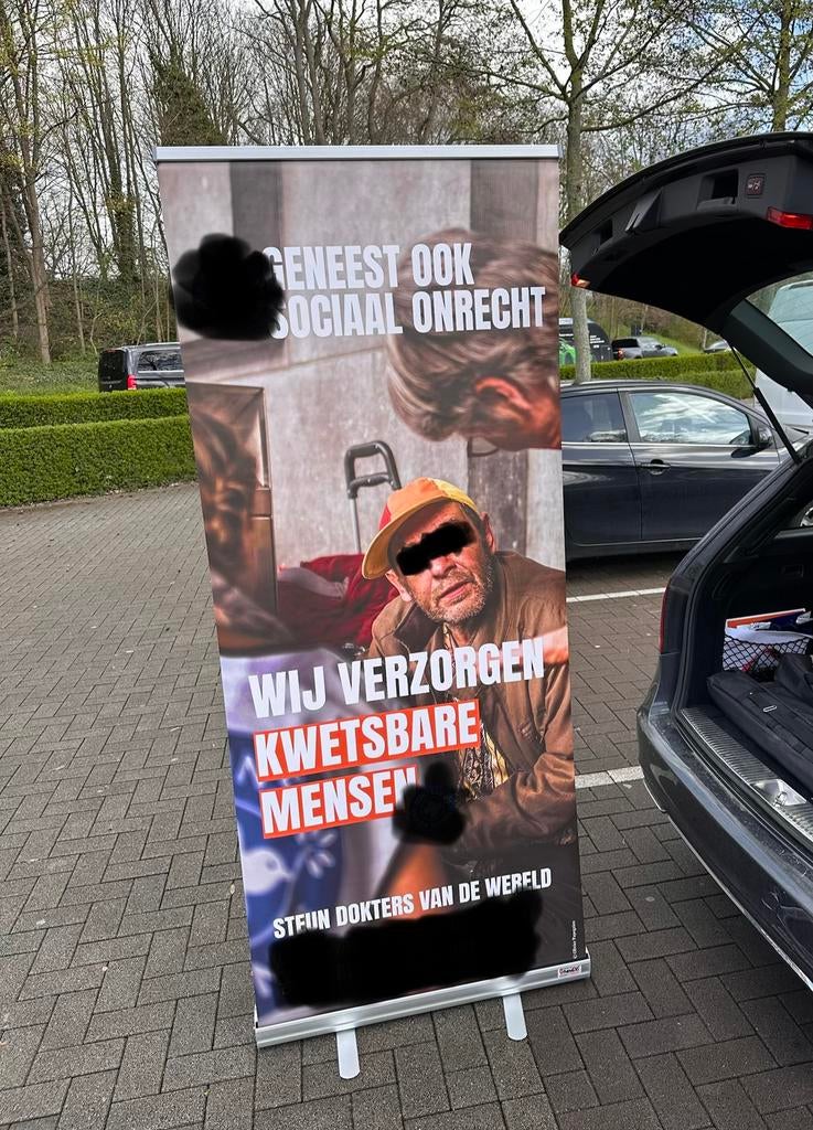 Reclame banners op rol, Ophalen, Gebruikt, Reclamebord