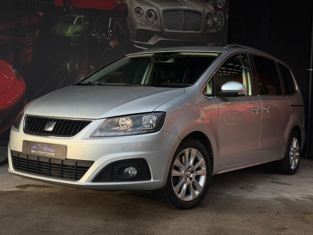 Seat Alhambra 2.0 TDI 7 PLAATS, Auto's, Zwart, 4 cilinders, 7 zetels, Bedrijf