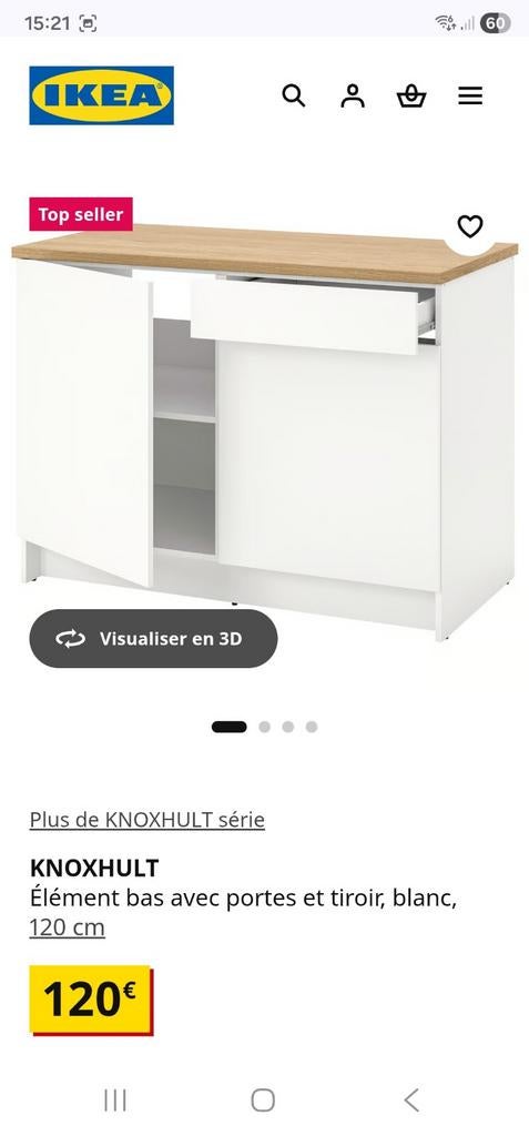 Elements Cuisine Knoxhult ikea neufs, Enlèvement, Blanc