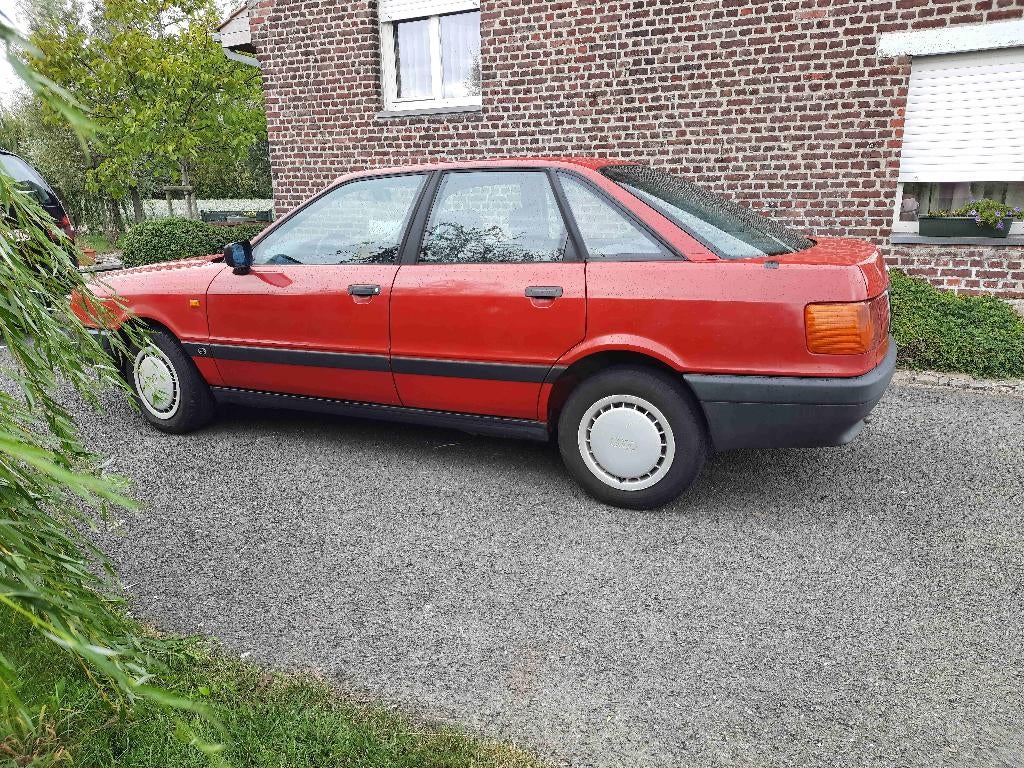 Oldtimer audi 80 1988  191000 km, Auto's, Audi, Particulier, Rood, 1800 cc, Te koop