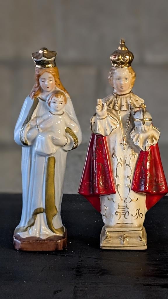 Porselein Heilige beeldjes circa 17 cm, Ophalen