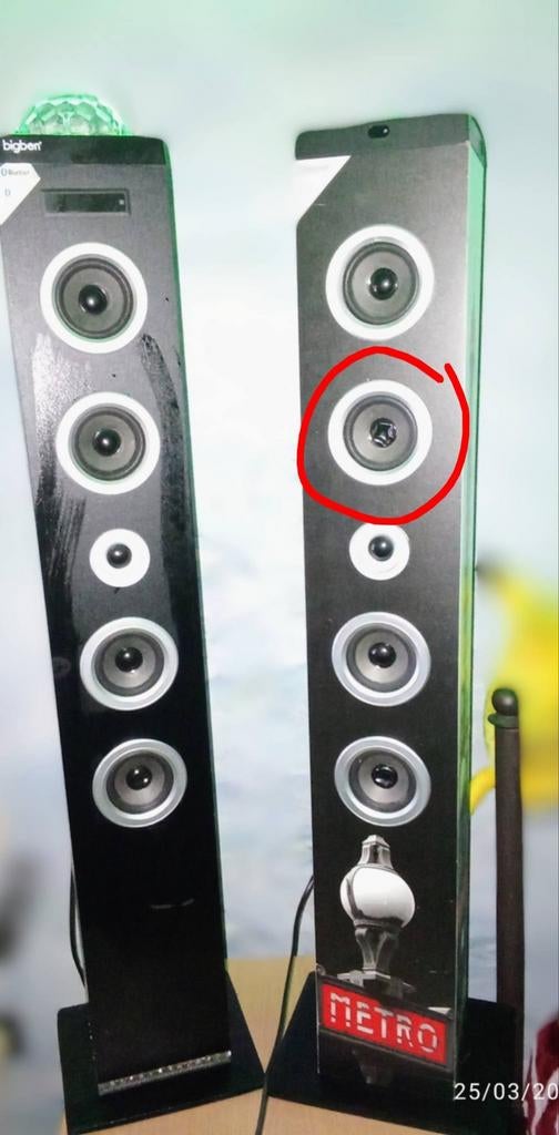 2 tours, TV, Hi-fi & Vidéo, Enceintes, Enlèvement