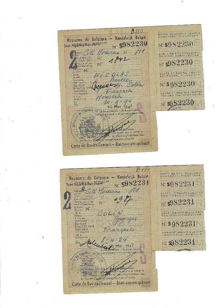 Commune de Berchem Saint Agathe (guerre 40-45), Enlèvement ou Envoi, Utilisé