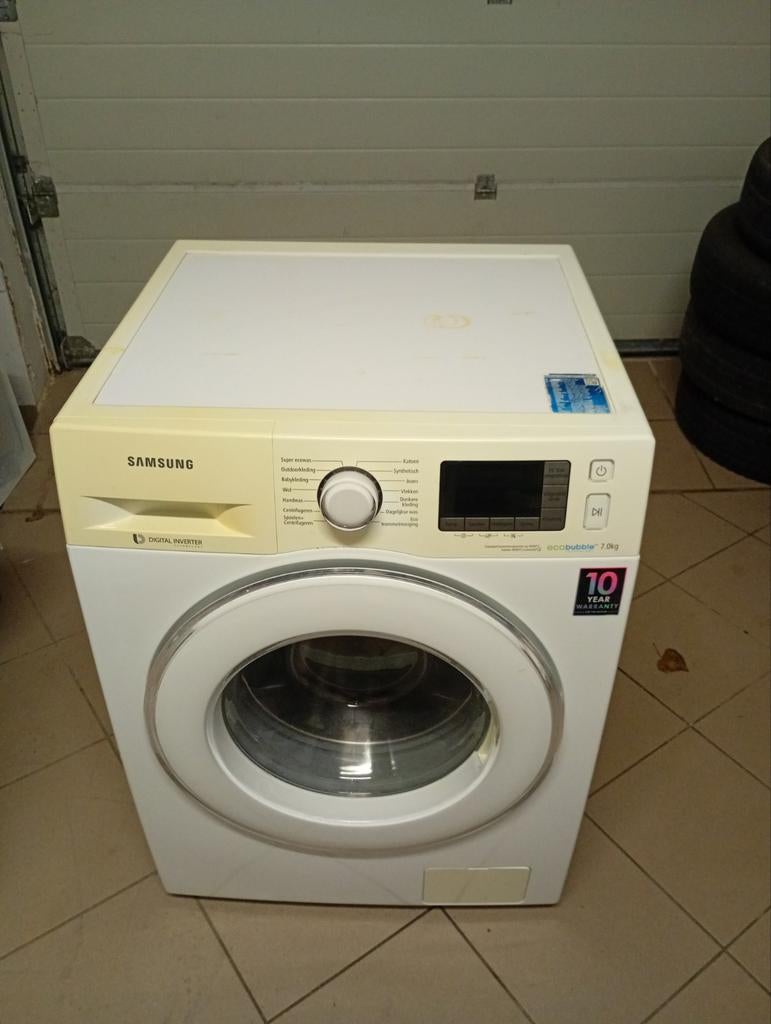 Wasmachine Samsung ecobubble digital inverter 7kg, Ophalen, Gebruikt, Voorlader, 85 tot 90 cm