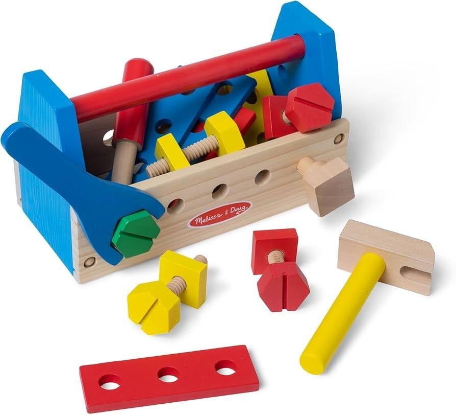Melissa & Doug Houten gereedschapskist Montessori-speelgoed, Kinderen en Baby's, Ophalen