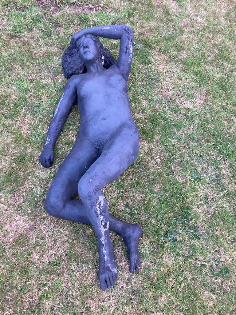 Lichtgewicht tuinbeeld (polyester), Tuin en Terras, Ophalen, Gebruikt, Overige materialen, Mensenbeeld