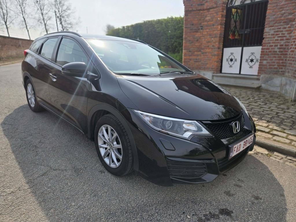 Civic Tourer 1.8i 1er propriétaire 2017 Euro 6b, Auto's, Honda, Start-stop-systeem, 1796 cc, Zwart, 146 g/km