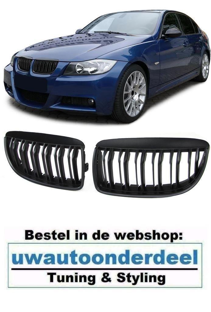 Grill Mat Zwart Dubbele M Spijl Voor Bmw 3 serie E90 E91, Envoi