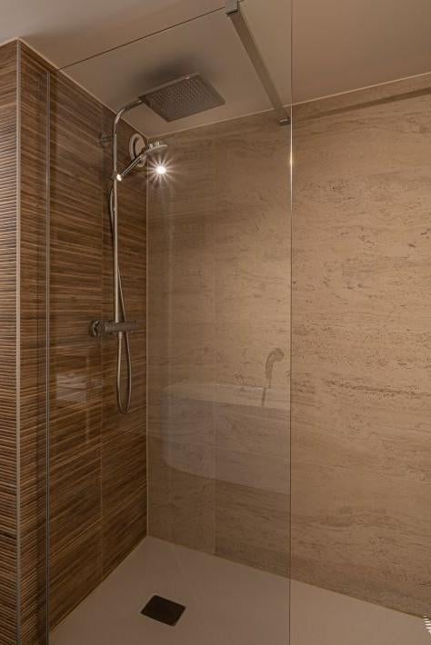 URGENT : PAROI DE DOUCHE ITALIENNE + ATTACHES 90X200, Enlèvement, Utilisé, Verre, Douche