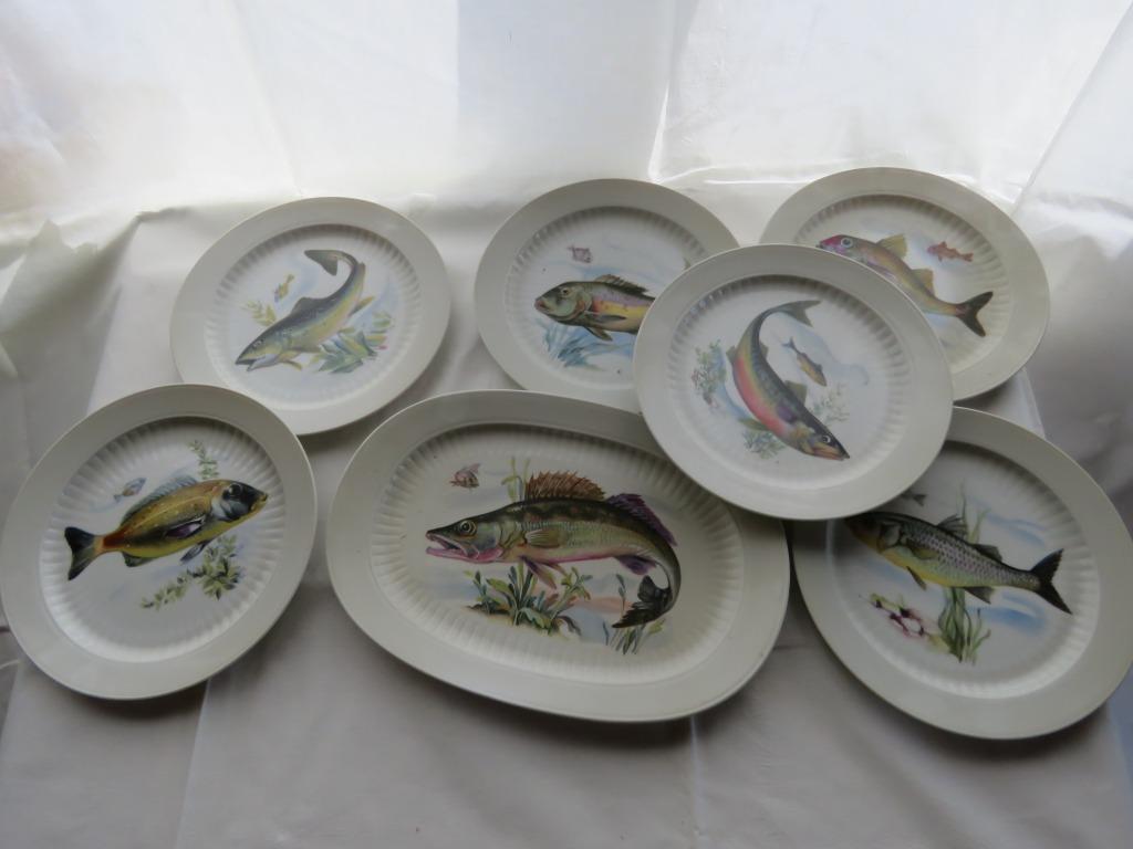 Winterling Marktleuth Bavaria visservies, 6 borden +1 schaal, Huis en Inrichting, Keuken | Servies, Ophalen, Gebruikt, Overige stijlen