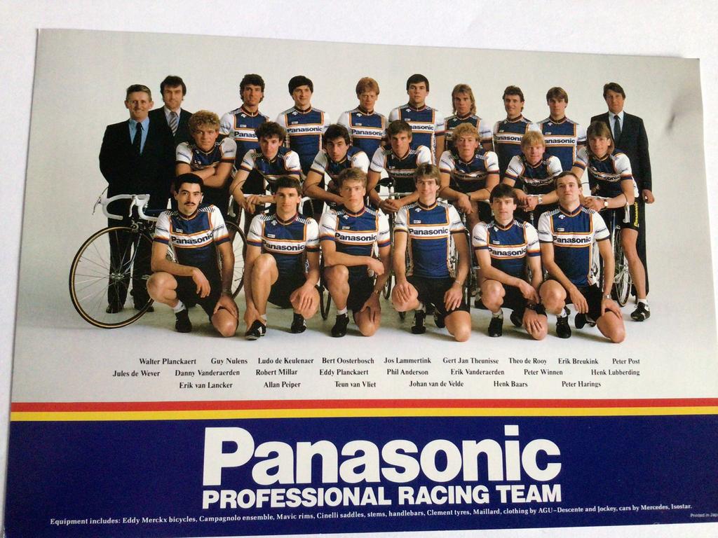 Wielerkaart 1986 team panasonic vanderaerden planckaert, Verzenden