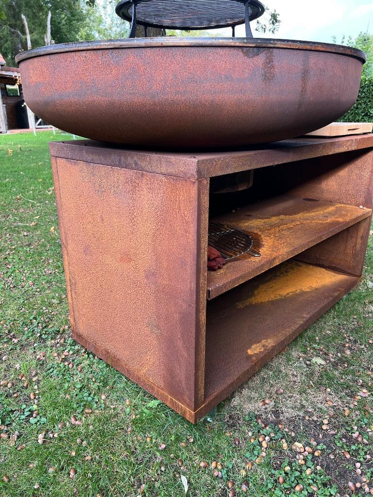 BonFeu Island XL Corten Demo toestel, Tuin en Terras, Buitenkeukens, Ophalen of Verzenden, Nieuw, Vrijstaand