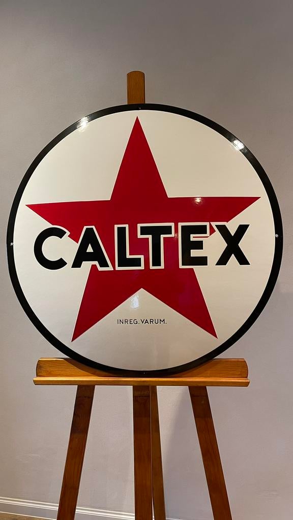 Assiette en émail Caltex., Collections, Enlèvement, Neuf, Panneau publicitaire