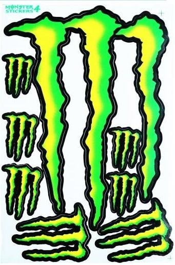 Ensemble de feuilles d'autocollants Monster Energy, Enlèvement ou Envoi