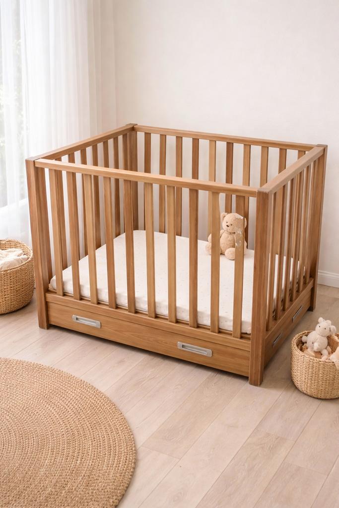 Babybox, Ophalen, Zo goed als nieuw, Rechthoekig, In hoogte verstelbaar