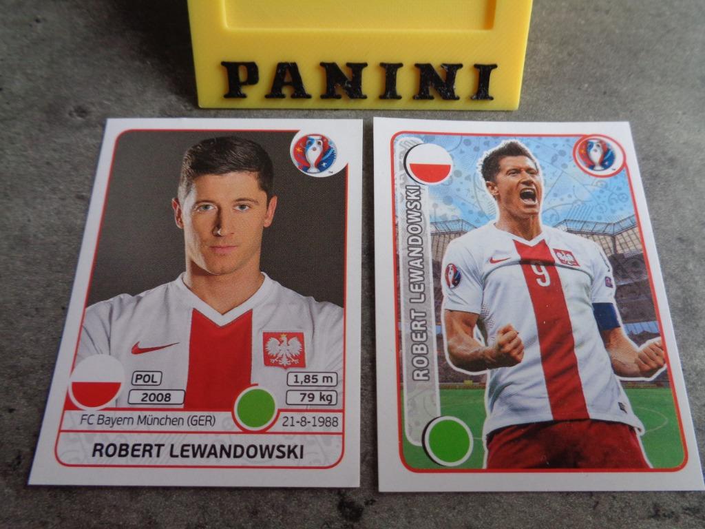 PANINI STICKERS 2X  LEWANDOWSKI, Verzamelen, Ophalen of Verzenden