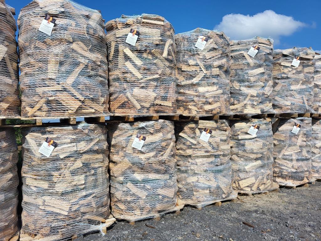 VOORJAARSACTIE!  Droog brandhout op gewikkelde pallet, Tuin en Terras, Verzenden, Beukenhout, Blokken