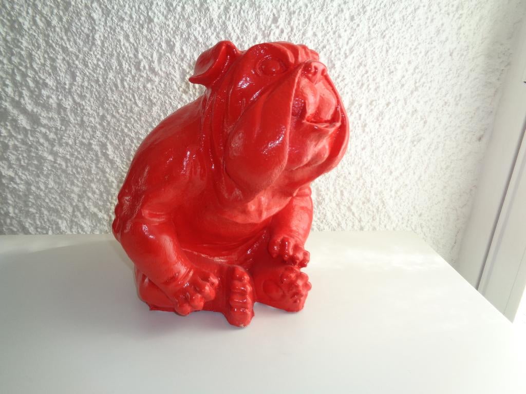 Chien rouge assis déco brillant., Enlèvement ou Envoi, Comme neuf, Autres types