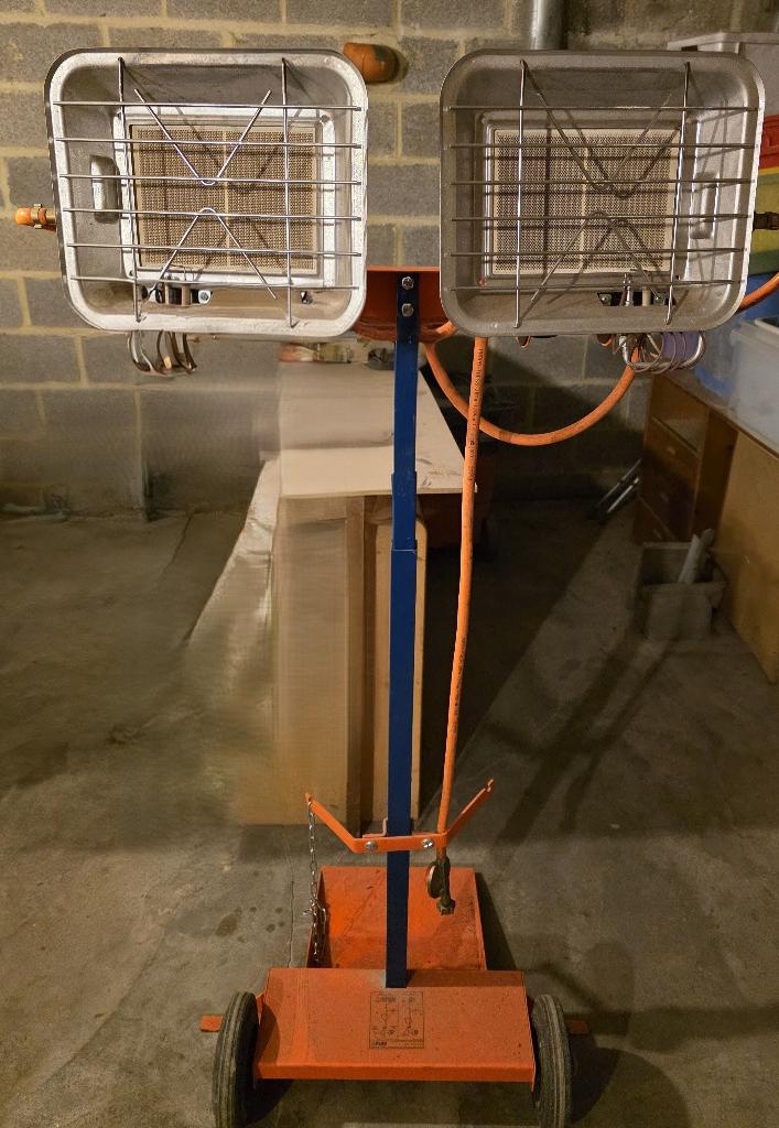 Chauffage radiant double, Bricolage & Construction, Chauffage & Radiateurs, 800 watts ou plus, Enlèvement, Utilisé, 80 cm ou plus