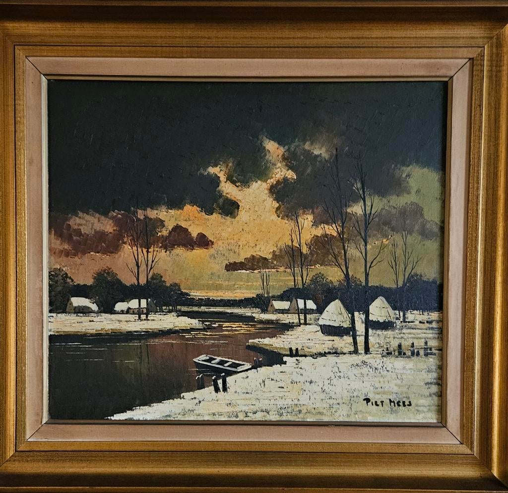 Schilderij Piet Mees, Antiek en Kunst, Ophalen