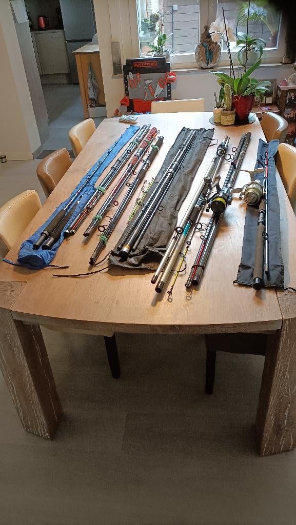 werphengels, boothengels en toebehoren, Ophalen, Gebruikt, Complete set