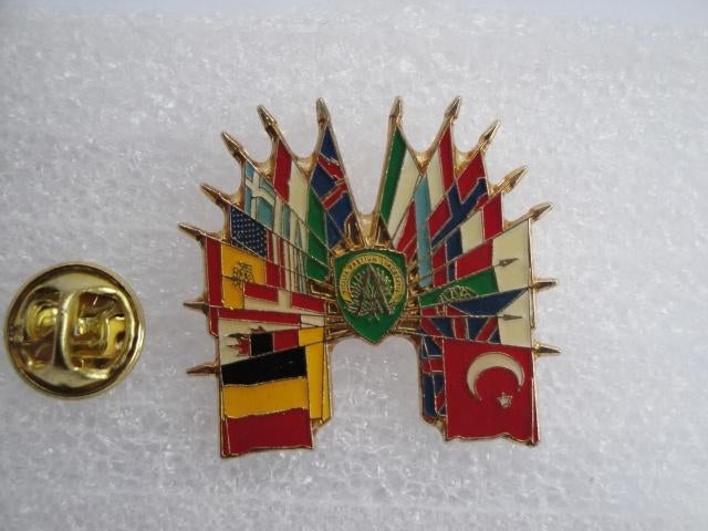 Pin SHAPE militaria, Collections, Broches, Pins & Badges, Enlèvement ou Envoi, Comme neuf, Insigne ou Pin's