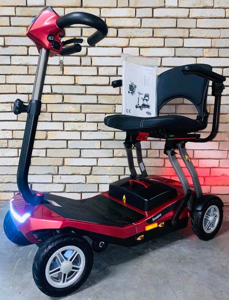 Invacare Scorpius – Scooter pliable de luxe – État neuf, Enlèvement ou Envoi, Pliant, Neuf, Fauteuil roulant électrique