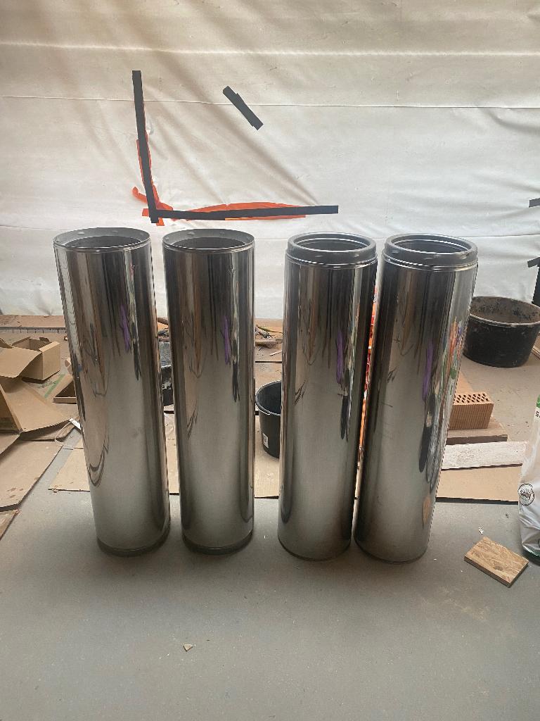 Rook afvoer buis, Ophalen, Nieuw, Minder dan 2 meter, Inox