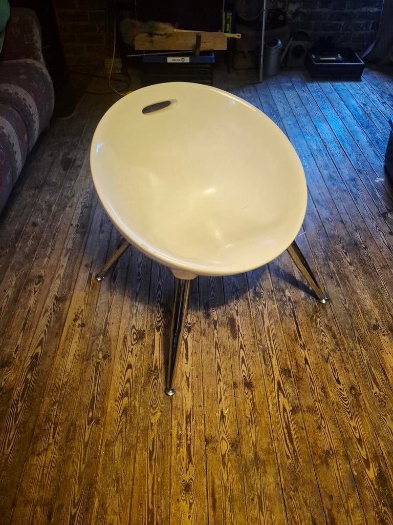 Chaise design, Maison & Meubles, Chaises, Enlèvement, Blanc, Métal