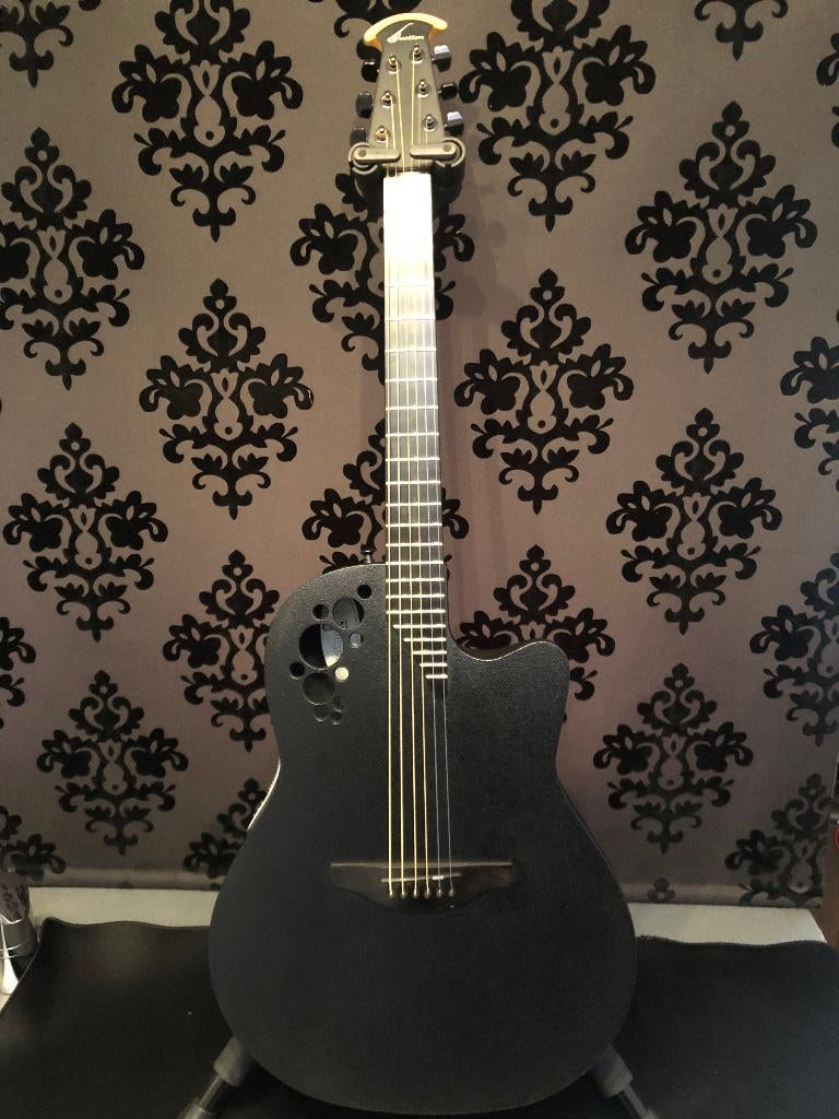 Ovation Elite T 1778T - Black OP-PRO Preamp + CASE, Muziek en Instrumenten, Snaarinstrumenten | Gitaren | Akoestisch, Ophalen