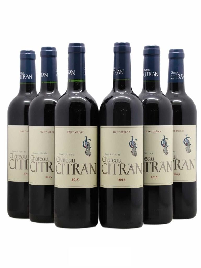 Haut Médoc Château Citran 2015 (lot de 6 bouteilles), Collections, Neuf, Enlèvement ou Envoi, Pleine, Vin rouge