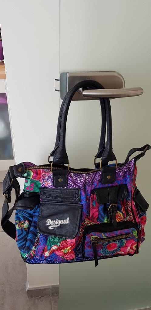 Prachtige grote stoffen tas van Désigual, perfecte staat, Handtassen en Accessoires, Tassen | Damestassen, Ophalen, Zo goed als nieuw