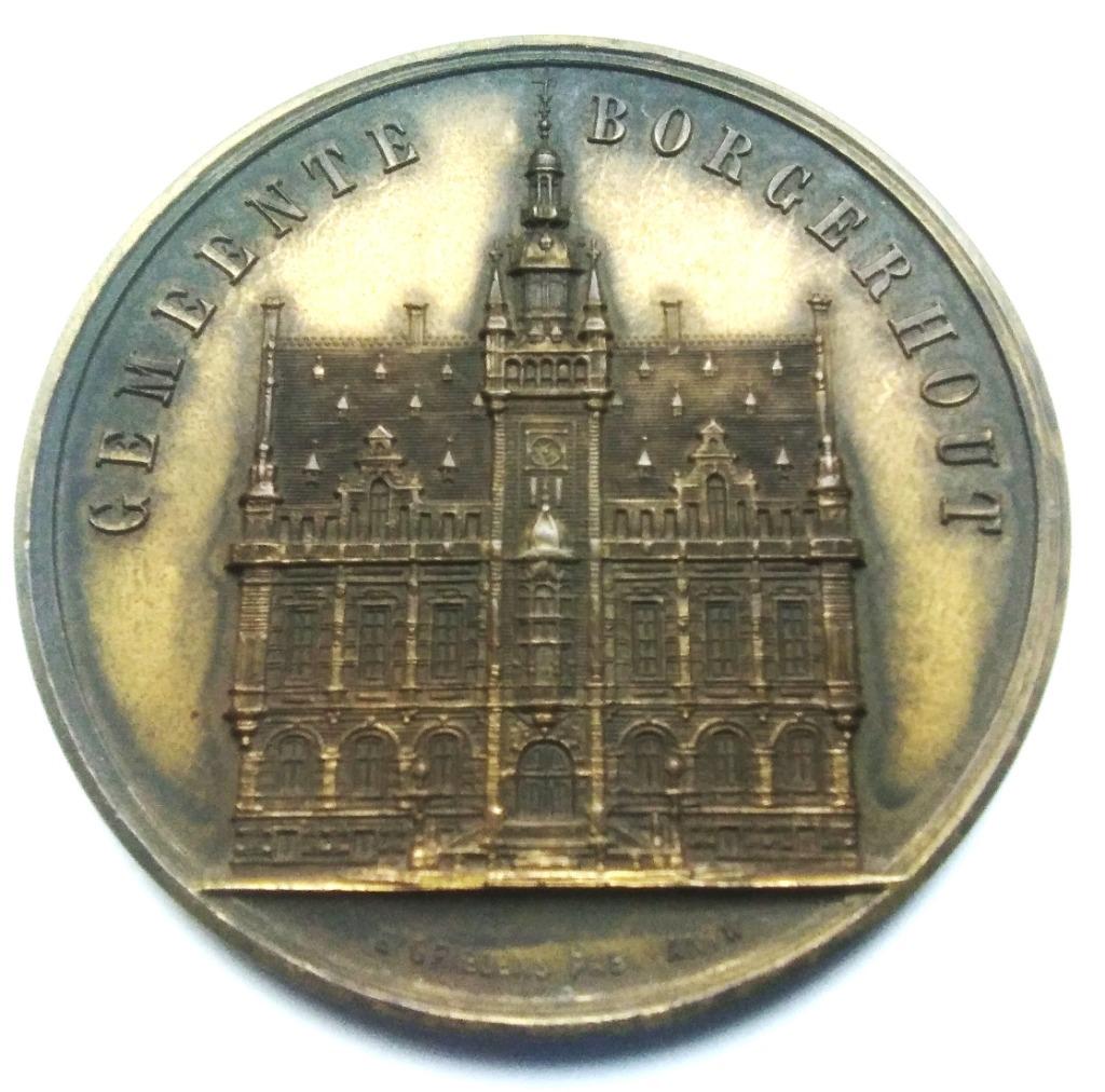 Médaille de bronze la municipalité de Borgerhout 1961, Enlèvement ou Envoi, Bronze