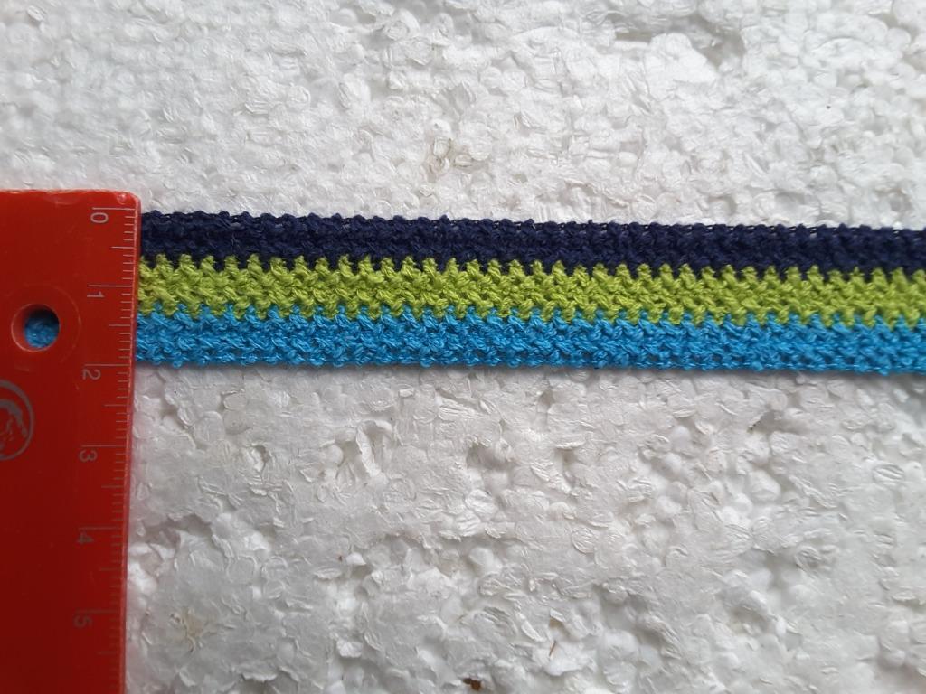 Galon - lint 20 mm marineblauw lichtgroen lichtturkoois synt, Ophalen of Verzenden, Nieuw