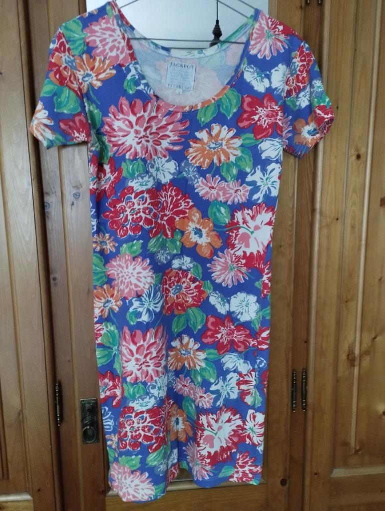 Zeer kleurrijk bloemenkleed merk Jackpot maat 40, Kleding | Dames, Maat 38/40 (M), Overige kleuren, Jackpot, Ophalen of Verzenden
