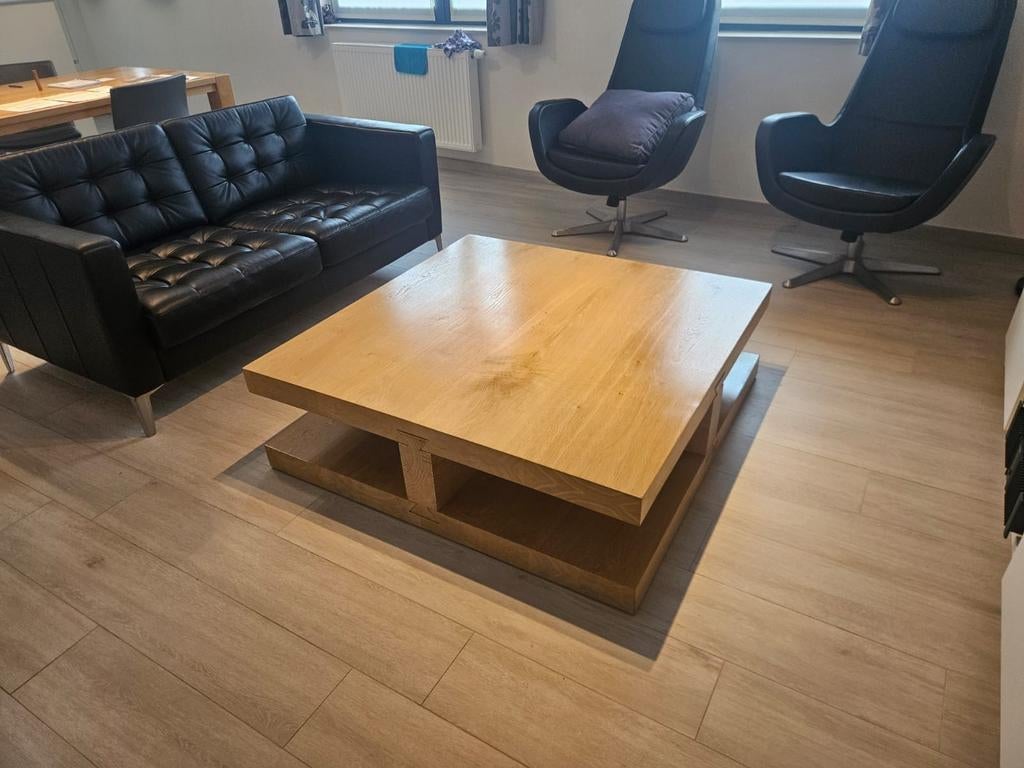 Massief eiken salontafel van Top Interieur, Maison & Meubles, Mobilier complet, Enlèvement
