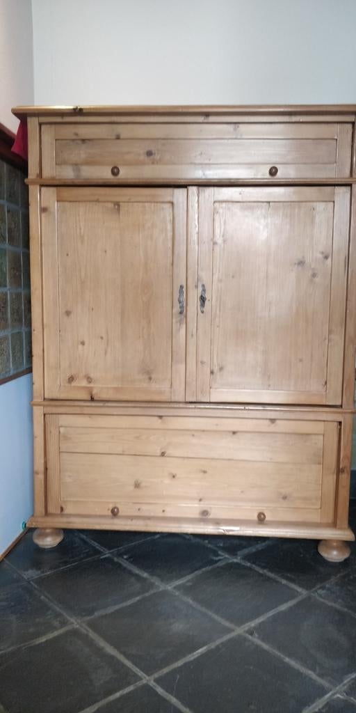 Meuble TV en bois de pin, Enlèvement, Utilisé